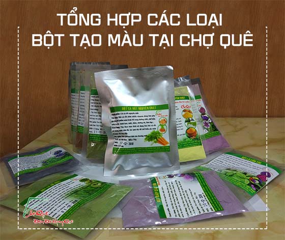 Tổng hợp những loại bột màu tại chợ quê